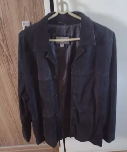 Jaqueta de couro preta g masculina