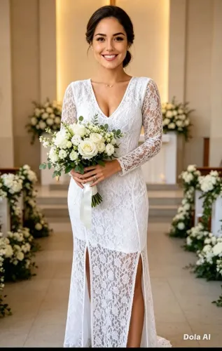 VESTIDO DE NOIVA OU PARA CONFRATERNIZAÇÃO