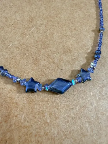 Choker Celestial em Tons Azuis & Estrelas ?