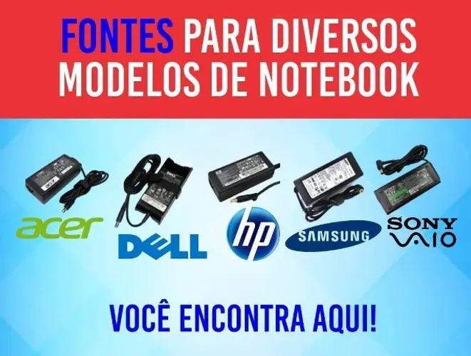Carregador para Notebook garantia de 3 meses produtos novos