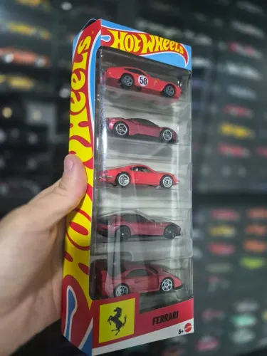 Pack Com 5 Carros Ferrari Hot Wheels 2026