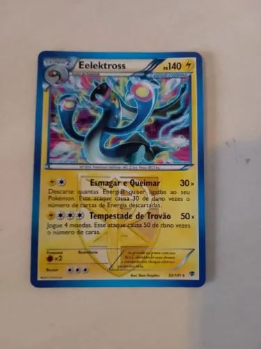 Carta pokemon eelektross estágio 2 brilhante.
