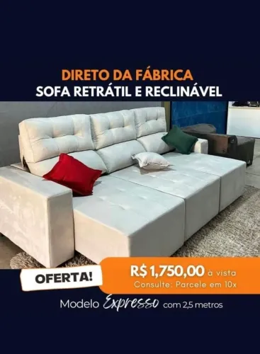 Sofá retrátil e reclinável promoção