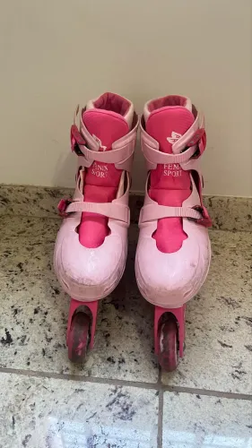 Patins Rosa Ajustável 
