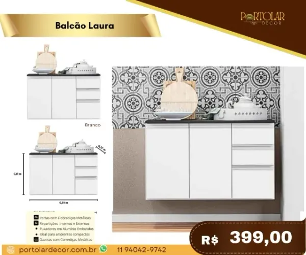 Balcão Laura, a pronta entrega