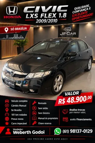 Honda Civic Sedan LXS 1.8/1.8 Flex 16V Mec. 4P 2010