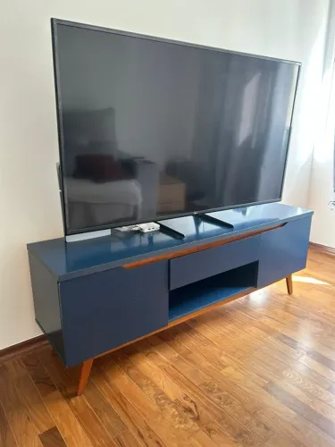 RACK RETRÔ AZUL PARA TV ATÉ 55?- ÓTIMO ESTADO