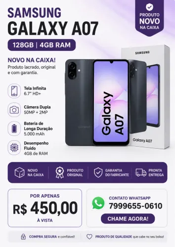 Samsung Galaxy A07 - NOVO