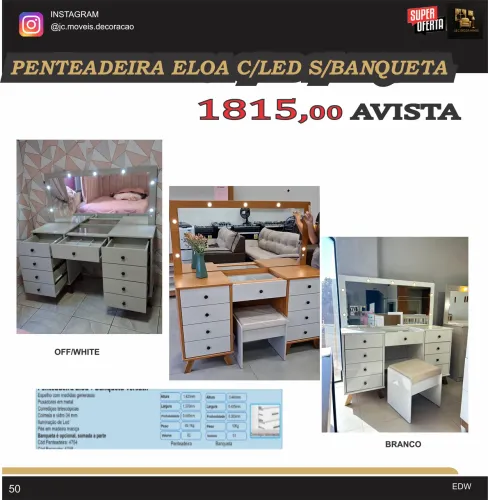 PENTEADEIRA ELOA SEM BANQUETA
