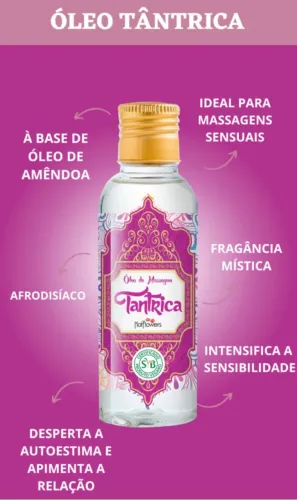 TÂNTRICA ÓLEO PARA MASSAGEM SENSUAL 120ML HOT FLOWERS