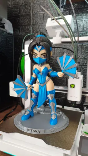 Kitana Mortal Kombat Impressão 3D 35cm