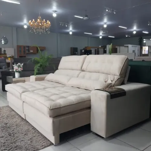 SOFÁ ZEUS LUXUOSO RETRÁTIL E RECLINÁVEL 