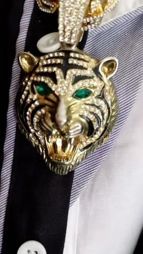 Lindo Colar Unissex Tigre/Tigressa
