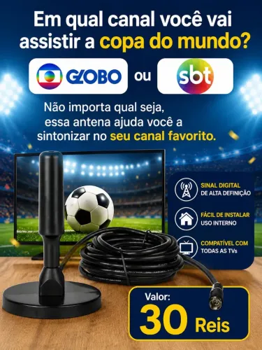 Antena digital para assistir a copa do mundo