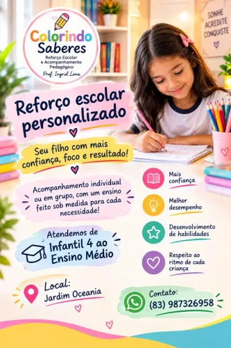 Reforço escolar Personalizado
