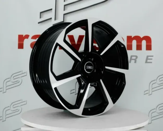 Jogo de Roda Audi TT Preto Diamantada 5x112 - 19x8,5 Offset 35 (NV)