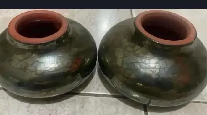 Dupla de vasos decorativos