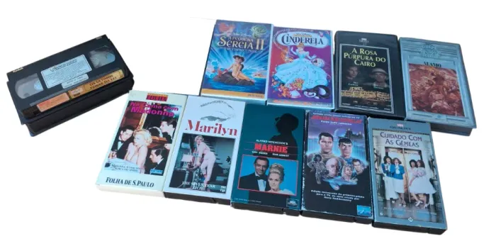 10 Filmes em VHS variados