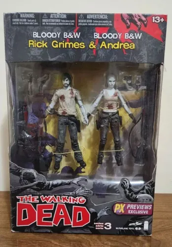 Boneco Rick Grimes e Andrea The Walking Dead McFarlane Toys 