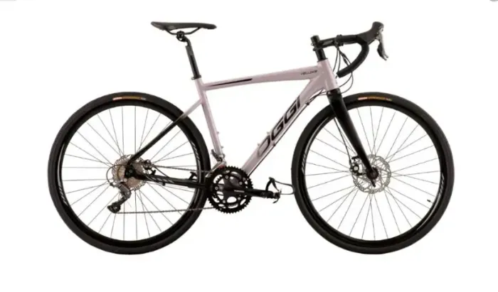 Bicicleta Oggi Velloce Claris 16v Disc Cinza/Preto Aro 700 (52/M)