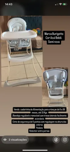 Cadeirinha de alimentação Burigotto 
