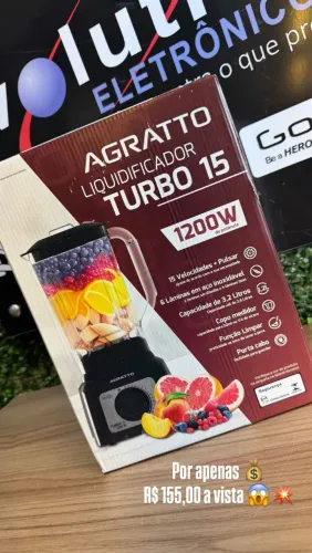 Líquidificador turbo da Agrato - produto novo e com garantia!