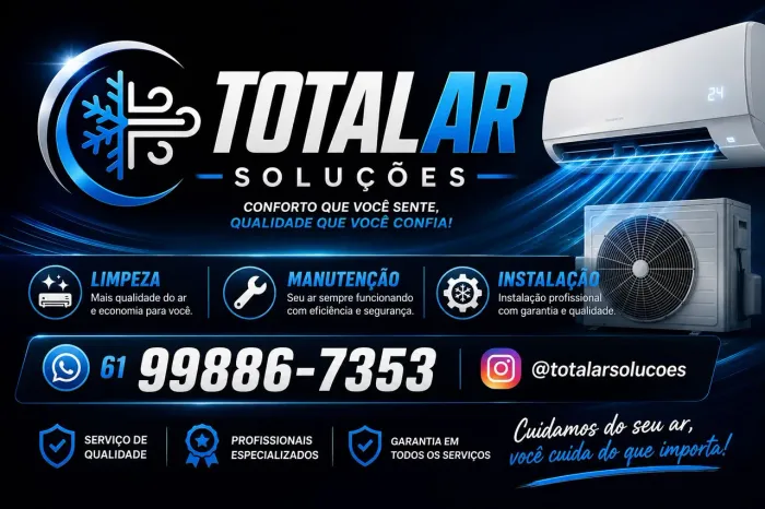 Limpeza e instalação de ar condicionado