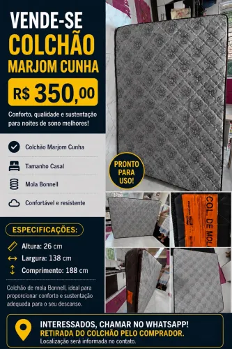 Colchão casal marjom cunha 