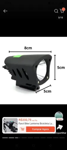 Lanterna para bike 