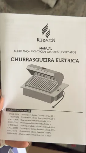 Churrasqueira elétrica de embutir 