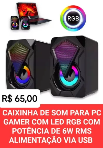 Caixinha de som para computador 