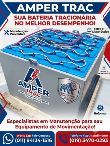 Manutenção de baterias tracionarias empilhadeira