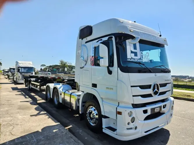 Mb Actros 2546 6x2 Ano 2019 Automático Plano de Manutenção +Porta Container 40 pés 12 lock