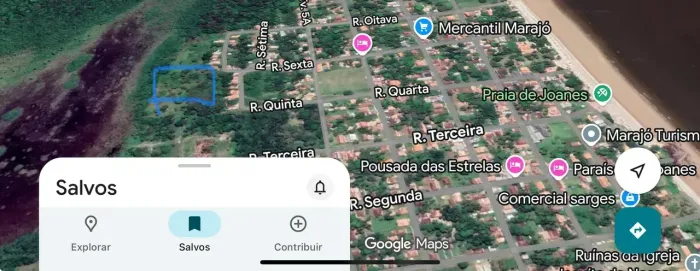 Terreno em Joanes documentado - Vila de Joanes Município de Salvaterra medindo 18.275,50