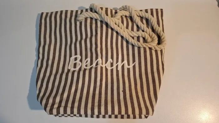 Bolsa de Praia Listrada Alças Trançadas