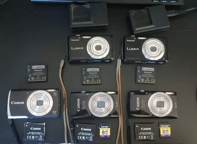 Câmeras Digitais Canon e Panasonic - Vendo Separadas ou o Lote