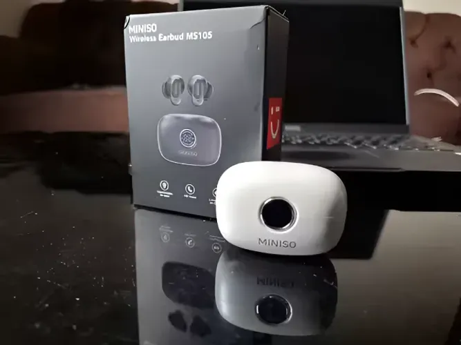 Fone De Ouvido Bluetooth Miniso MS105 - BT 6.0 - Visor De Bateria - Resistente A Água IPX5