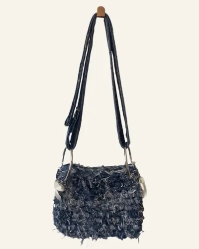 Bolsa jeans 100% feito á mão