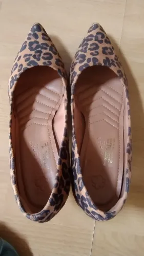 Sapato feminino animal print n37