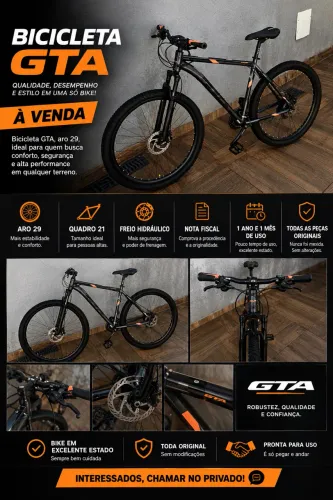 Bicicleta aro 29 a venda