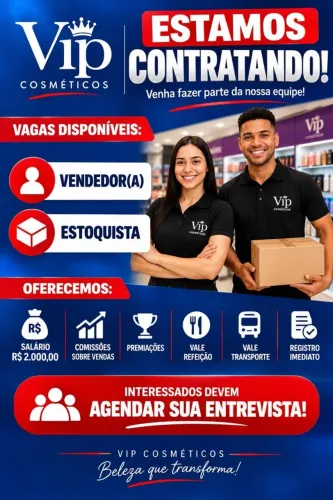 VIP COSMÉTICOS CONTRATA!