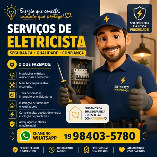 Eletricista em Campinas | Rápido e Confiável | Chame no Whats