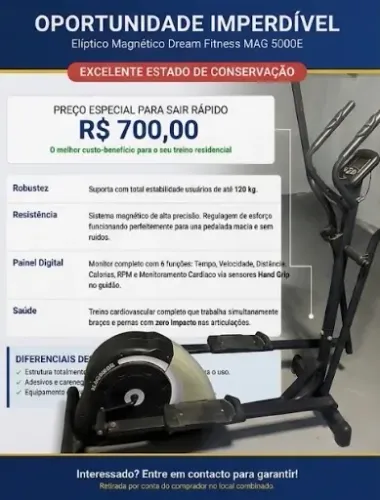 Elíptico dream fitness mag 5000e