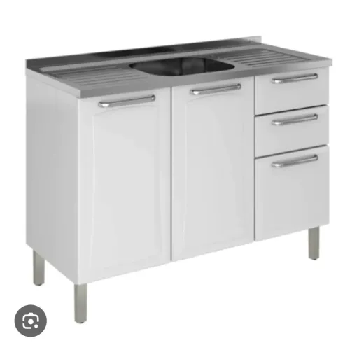 Balcão com Pia+3Portas+2Gavetas