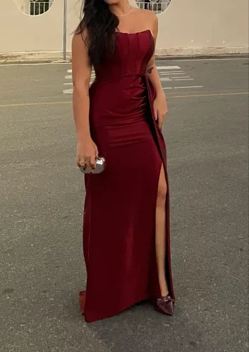 Vestido de casamento vinho