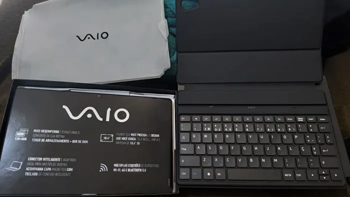 Tablet Vaio Tl10 128gb 8gb Ram, 4g, Teclado Magnético, Tela 10.4? 2k Preto