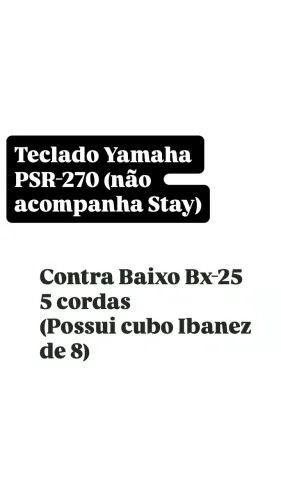 Vendo ou troco teclado e contra baixo 