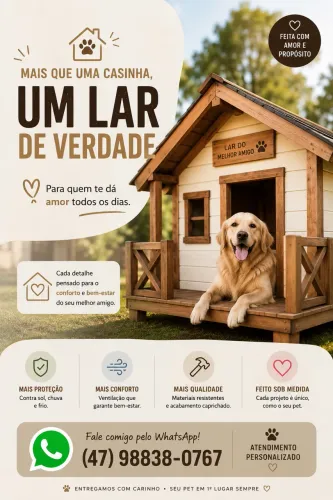 Casinhas e espaços para pets personalizados sob medida
