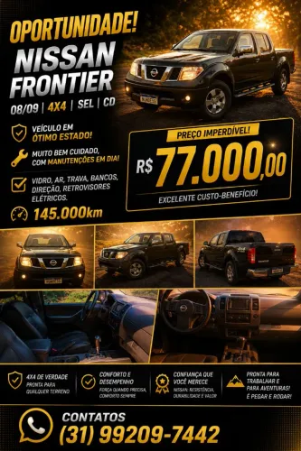 Nissan Frontier SEL CD 4X4 2.5 TB Diesel Aut. 2008