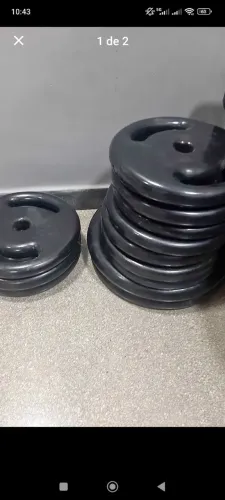Anilhas vazadas revestida (170kg)
